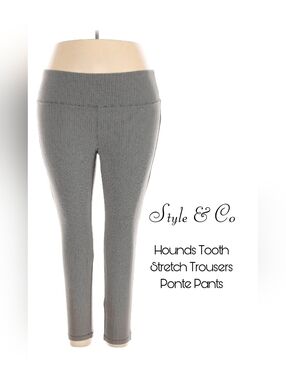 STYLE & CO STRETCH TAPERED TROUSERS Ponte Pants Pull On Work Etc  Xxl